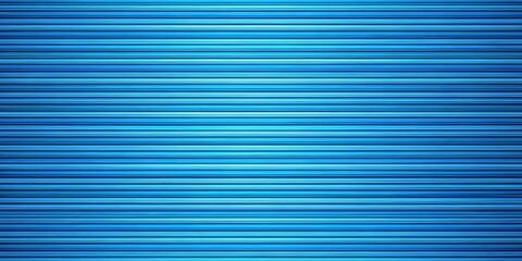 Fototapeta premium Abstract Blue Horizontal Lines, a Pattern of Parallel Stripes, Suggestive of a Striped Textile or a Metallic Surface