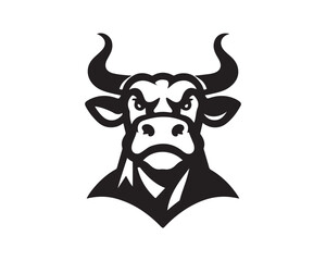 Cow logo vector. Colorful cow head logo. Animal farm. Cow icon. Dairy product symbol vector illustration.