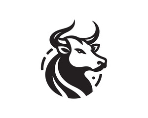 Cow logo vector. Colorful cow head logo. Animal farm. Cow icon. Dairy product symbol vector illustration.