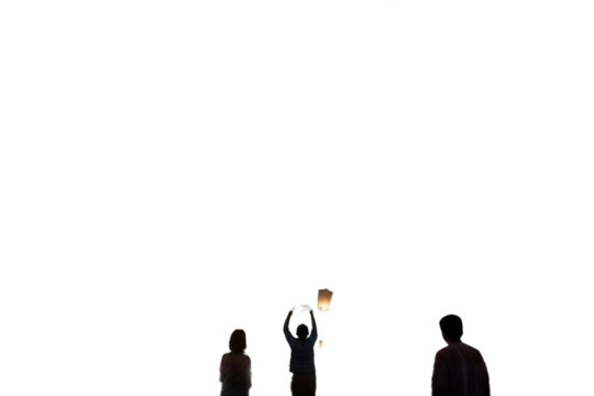 Serene Lantern Festival with Glowing Lanterns