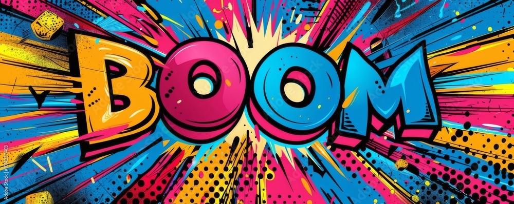Poster abstract pop art background with 