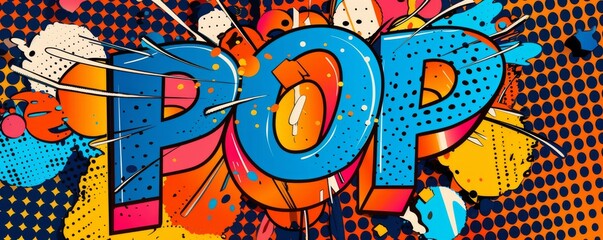 Fototapeta premium Playful pop art background with 