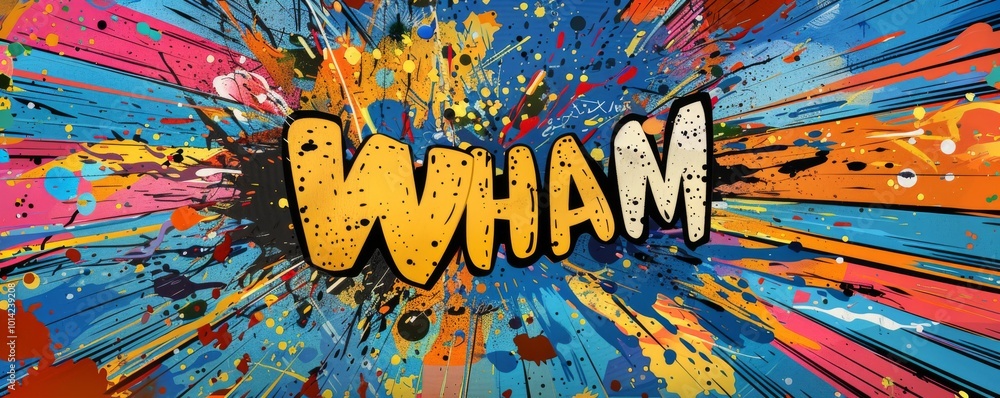 Poster abstract pop art background with 