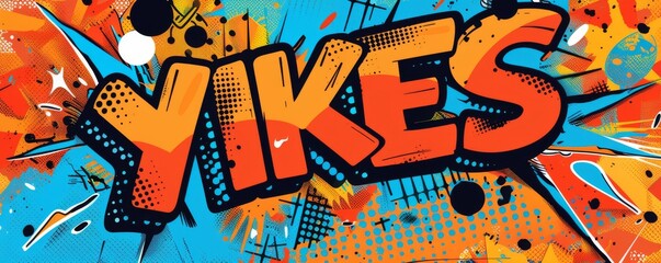 Obraz premium Energetic pop art background featuring 