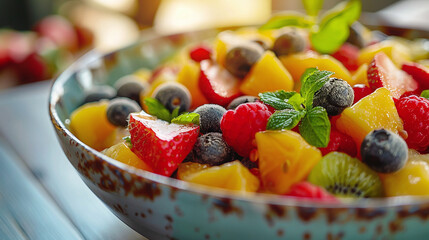 fruit salad in a bowl