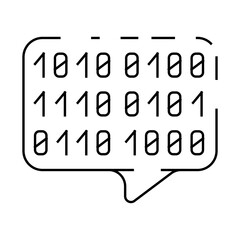 digital conversation line icon vector. digital conversation sign. isolated symbol illustration