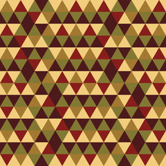 Abstract geometric autumn background, abstract autumn background, seamless triangle pattern with autumn color theme