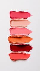 Colorful paint swatches on a white background