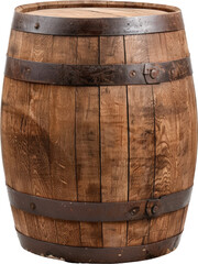 Obraz premium Wooden barrel with metal bands