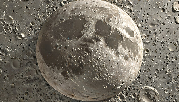 Surface lunaire en gros plan