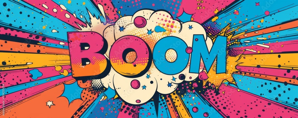 Poster abstract pop art background with 