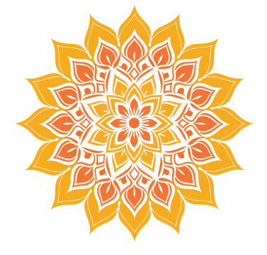 Orange and yellow mandala