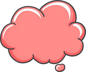 Pink thought bubble