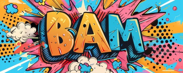 Obraz premium Colorful pop art background with 