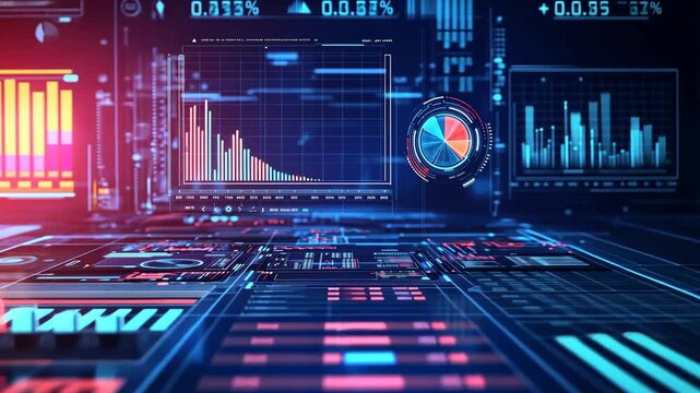 Abstract Futuristic Data Visualization