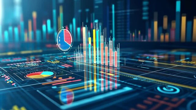 Digital Data Visualization, Charts and Graphs, Business Intelligence