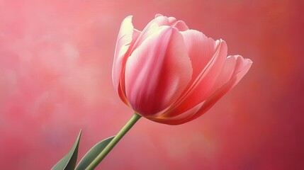Obraz premium pink tulip