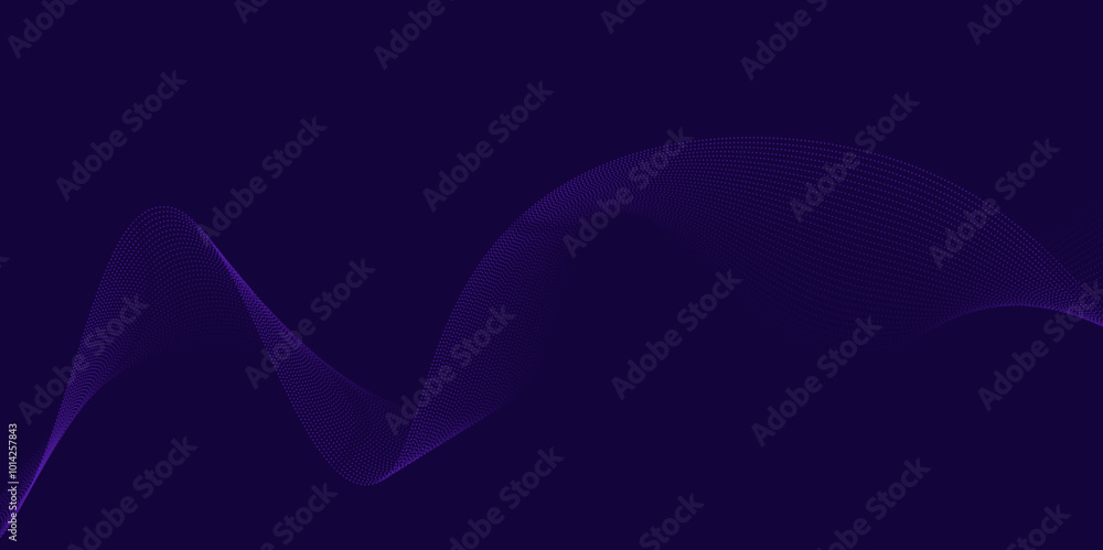 Poster elegant deep blue particle flow pattern, ideal for contemporary web graphics, luxurious print media,