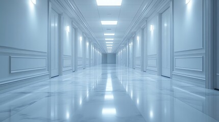 Fototapeta premium long corridor in building