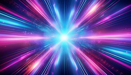 Abstract blue & pink light streaks