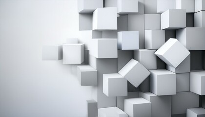 White cubes on a white wall