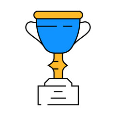 cup reward line icon vector. cup reward sign. isolated symbol illustration