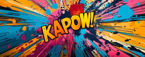 Fototapeta premium Abstract pop art background featuring 
