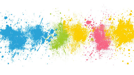 Colorful paint splash vector on transparent. High res, quality, detail. For graphic design.