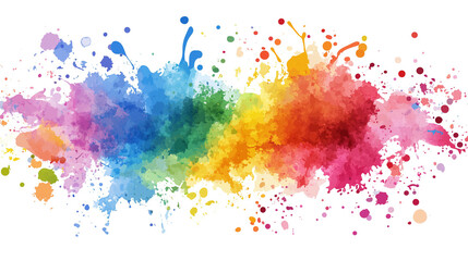 Colorful paint splash vector on transparent. High res, quality, detail. For graphic design.