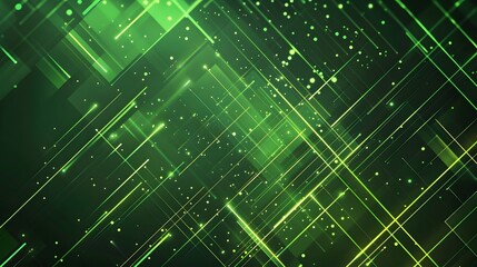 Obraz premium Vibrant Green Lighting Lines: Abstract and Modern Background Design