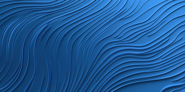 Blue background formed by oblique parallel wavy lines