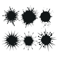 This captivating silhouette splatter stain set vector offers vibrant, artistic splashes perfect for creative designs, backgrounds, posters, and digital projects.