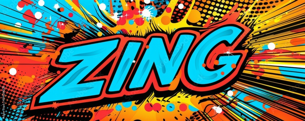 Poster exciting pop art background with 