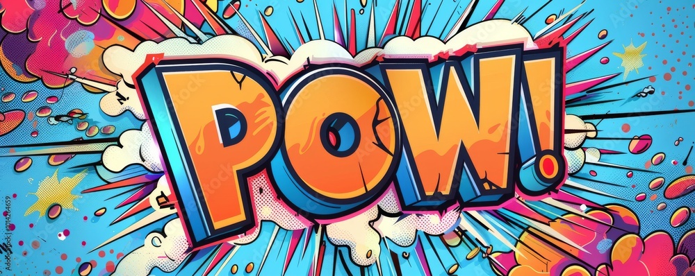 Poster fun pop art background with 