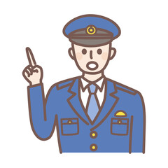 illustration of male police officer
