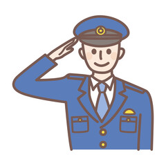 illustration of male police officer
