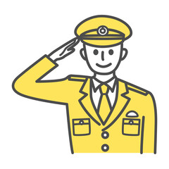 illustration of male police officer