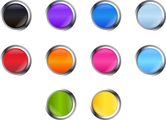 Glossy circle button