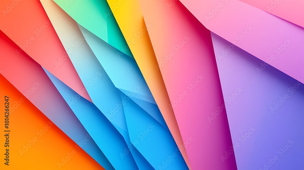 Poster abstract colorful background with geometric shapes and gradients.