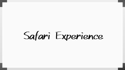 Safari Experience のホワイトボード風イラスト