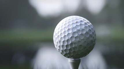 Golf Club and Ball Poised on Fresh Grass: Ready for the Perfect Swing