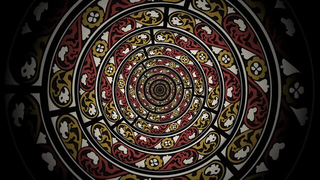 Indonesian ethnic batak pattern decorative looping animation