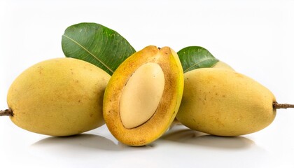 Mangaba on white background. Mangaba Fruit Isolated.