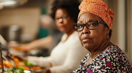 Unity in Giving: Family and Friends Cooking Thanksgiving Meals for Shelter, Teamwork and Community Service in Action