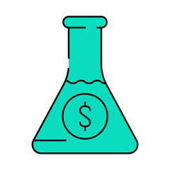 science business intelligence line icon vector. science business intelligence sign. isolated symbol illustration