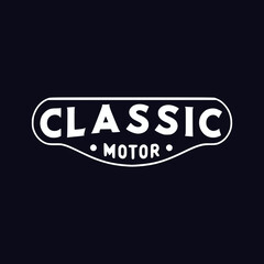 Obraz premium classic motor sticker vintage retro label emblem vector illustration template design