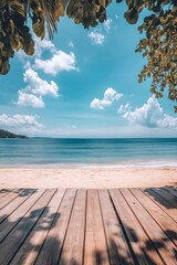Fototapeta premium beach with wooden pier