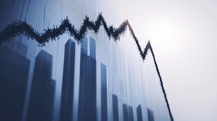 A minimalist poster template designed for powerful recession-related messages, featuring prominent text space against a crisp white backdrop for flexible application.