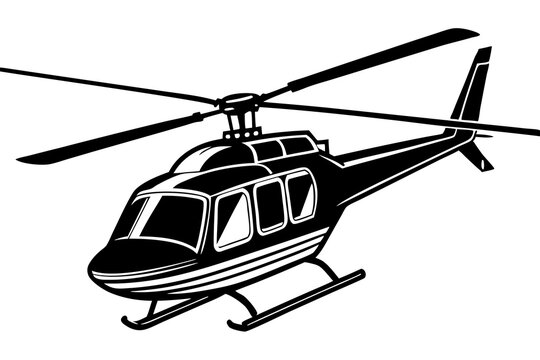 recommend clip art: Nice Helicopter silhouette minimalistic vector art illustration