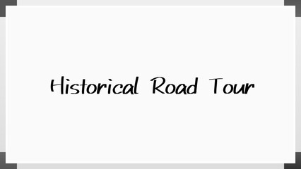 Historical Road Tour のホワイトボード風イラスト